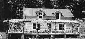 Cedar log porch roof ready for the metal roof