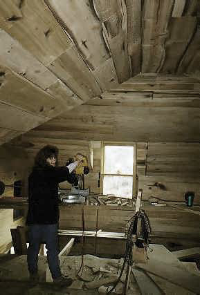 David yelling out measurements and Sharon cutting