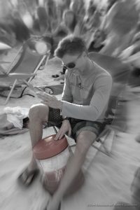 My Red Bucket Drum at Siesta Key